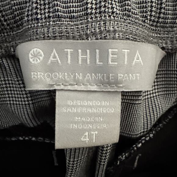 Athleta Pants Womens Size 4T Tall Gray Plaid Brooklyn Ankle Pull On Commuter - Picture 7 of 7